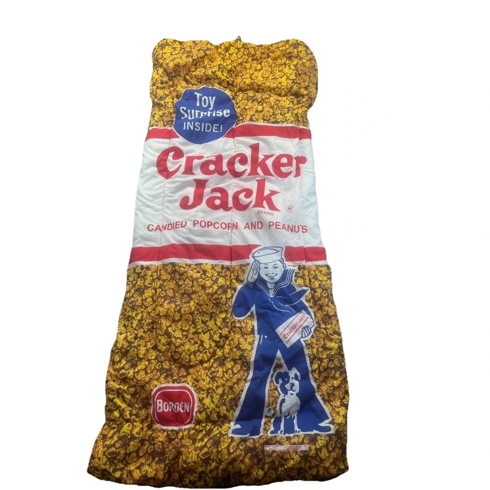 Vintage Cracker Jack Sleeping Bag Very Rare Collectable Vtg Warm Lined